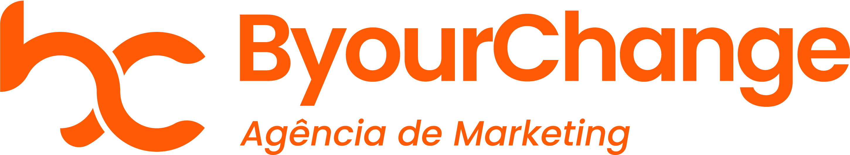 ByourChange Logo Horizontal Laranja 3.0